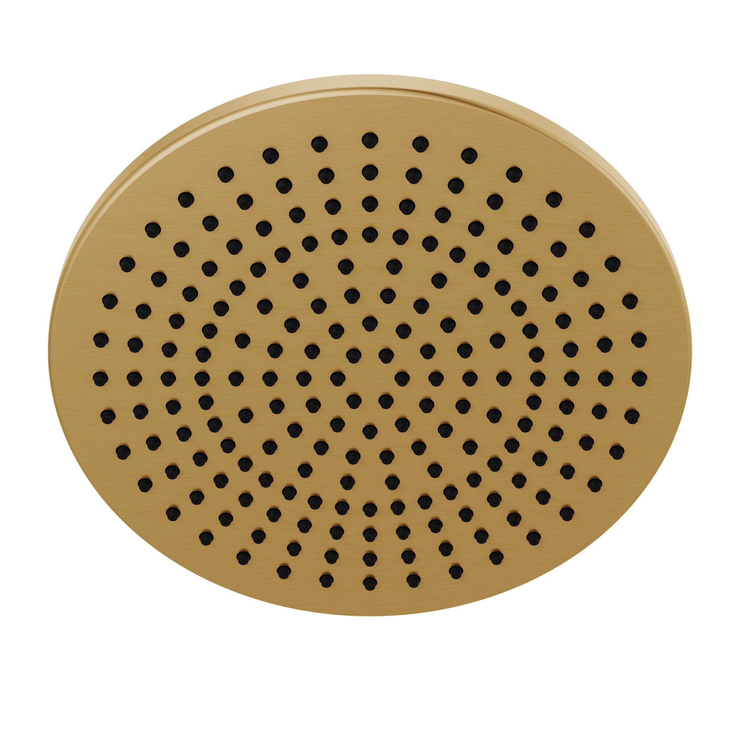 Single-Setting Metal Raincan Shower Head in Lumicoat® Champagne