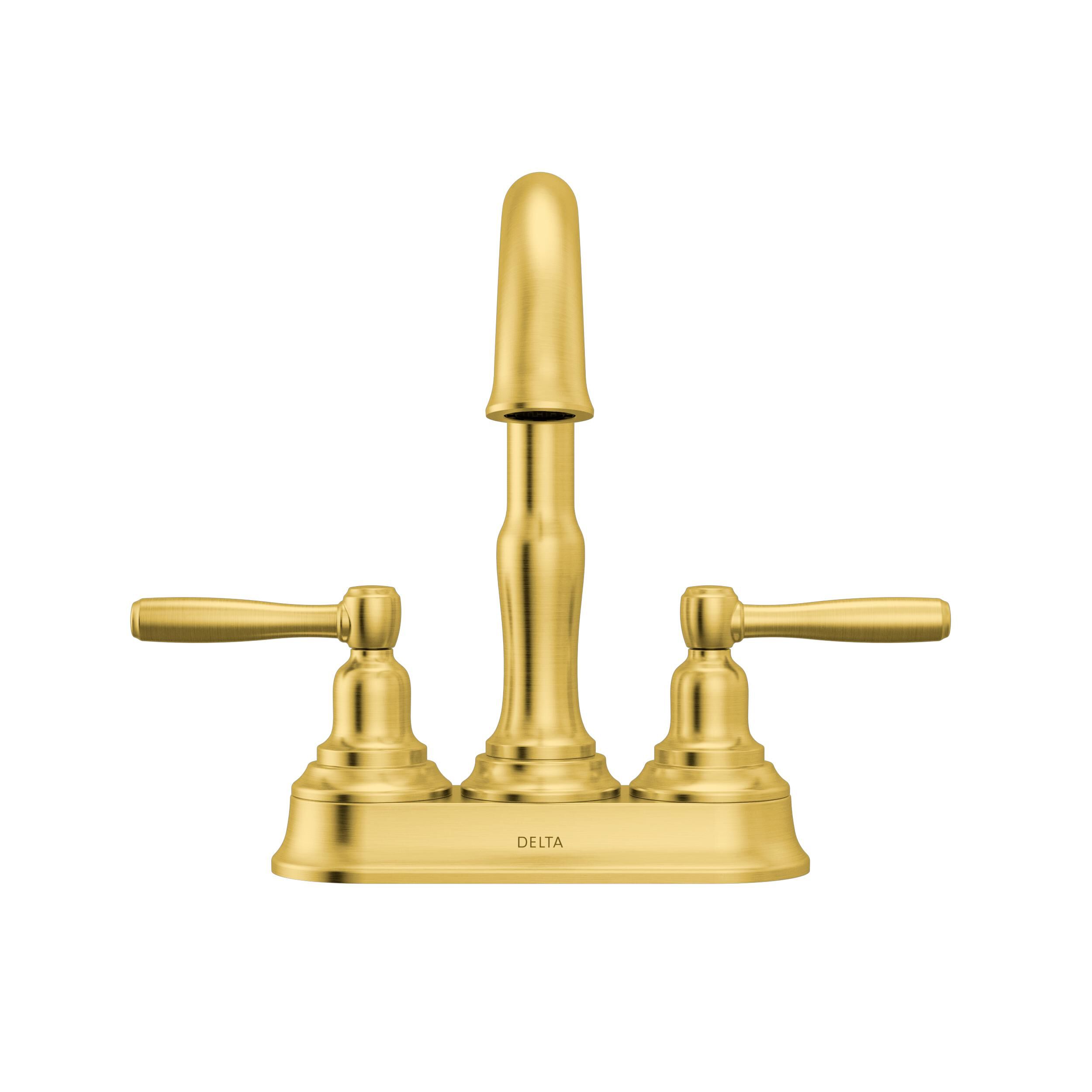 Two Handle Centerset Bathroom Faucet in Brushed Gold 25985LF-GB