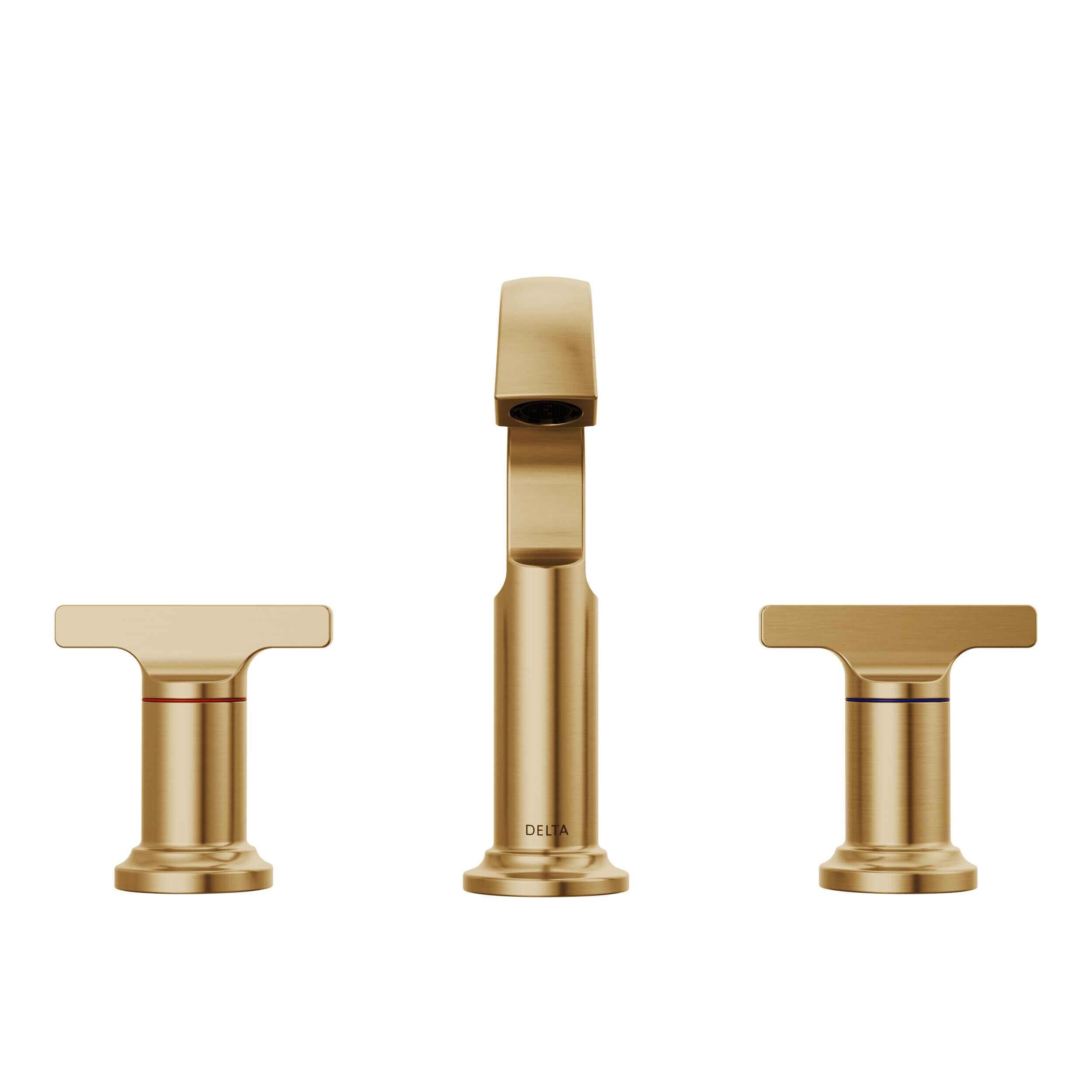 Two Handle Widespread Bathroom Faucet in Lumicoat® Champagne