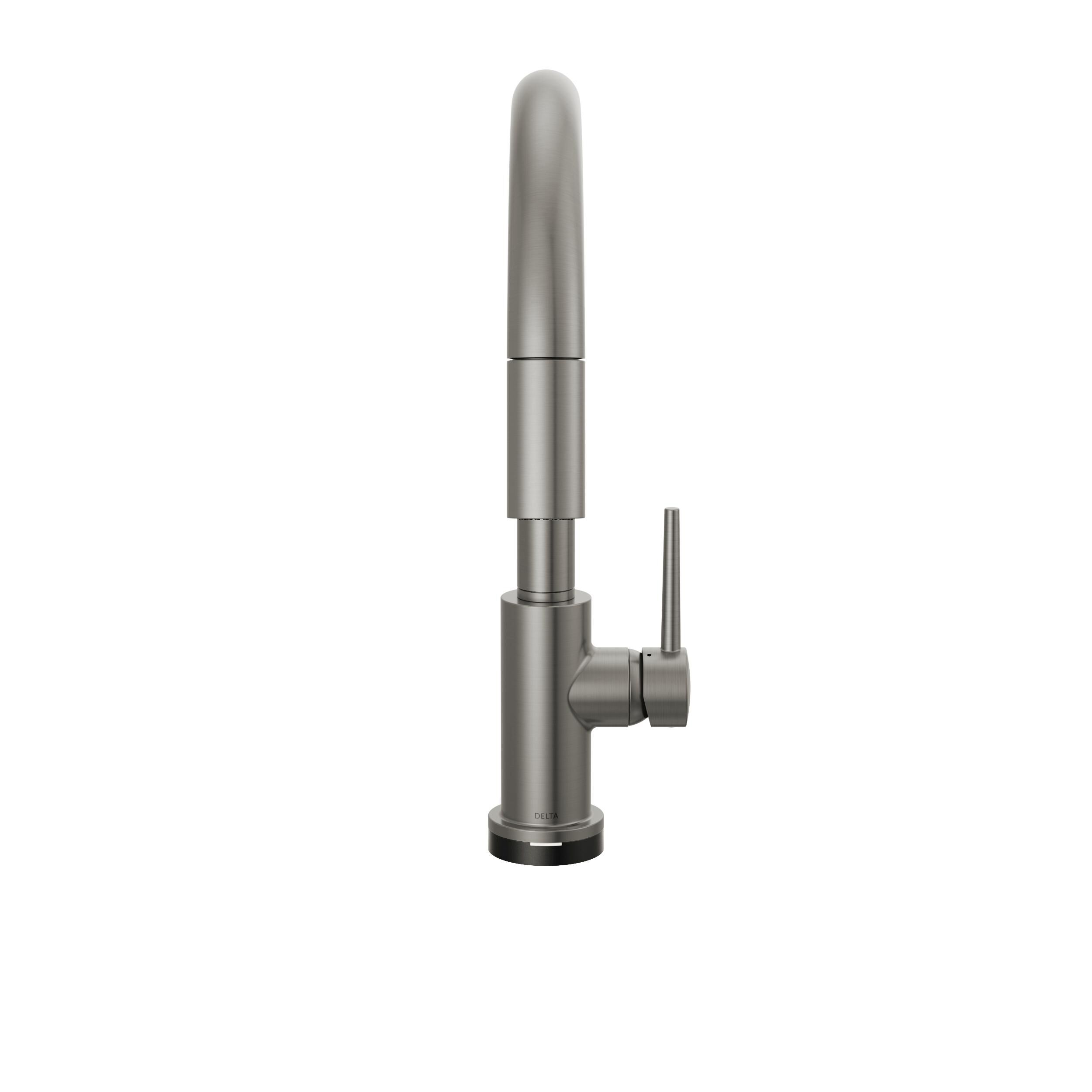 Single Handle Pull-Down Kitchen Faucet with Touch in Black