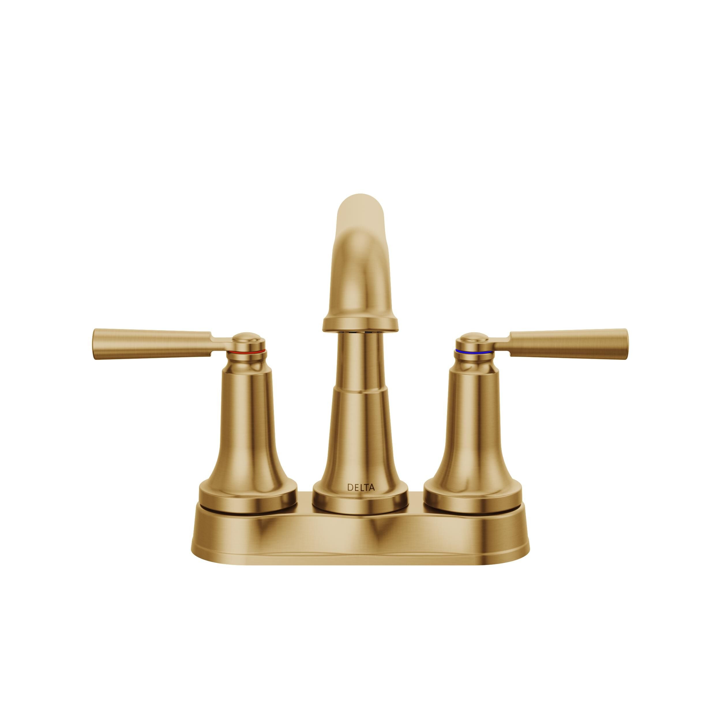 Two Handle Centerset Bathroom Faucet in Champagne Bronze 2536