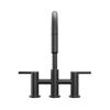 Two Handle Pull-Down Bridge Kitchen Faucet