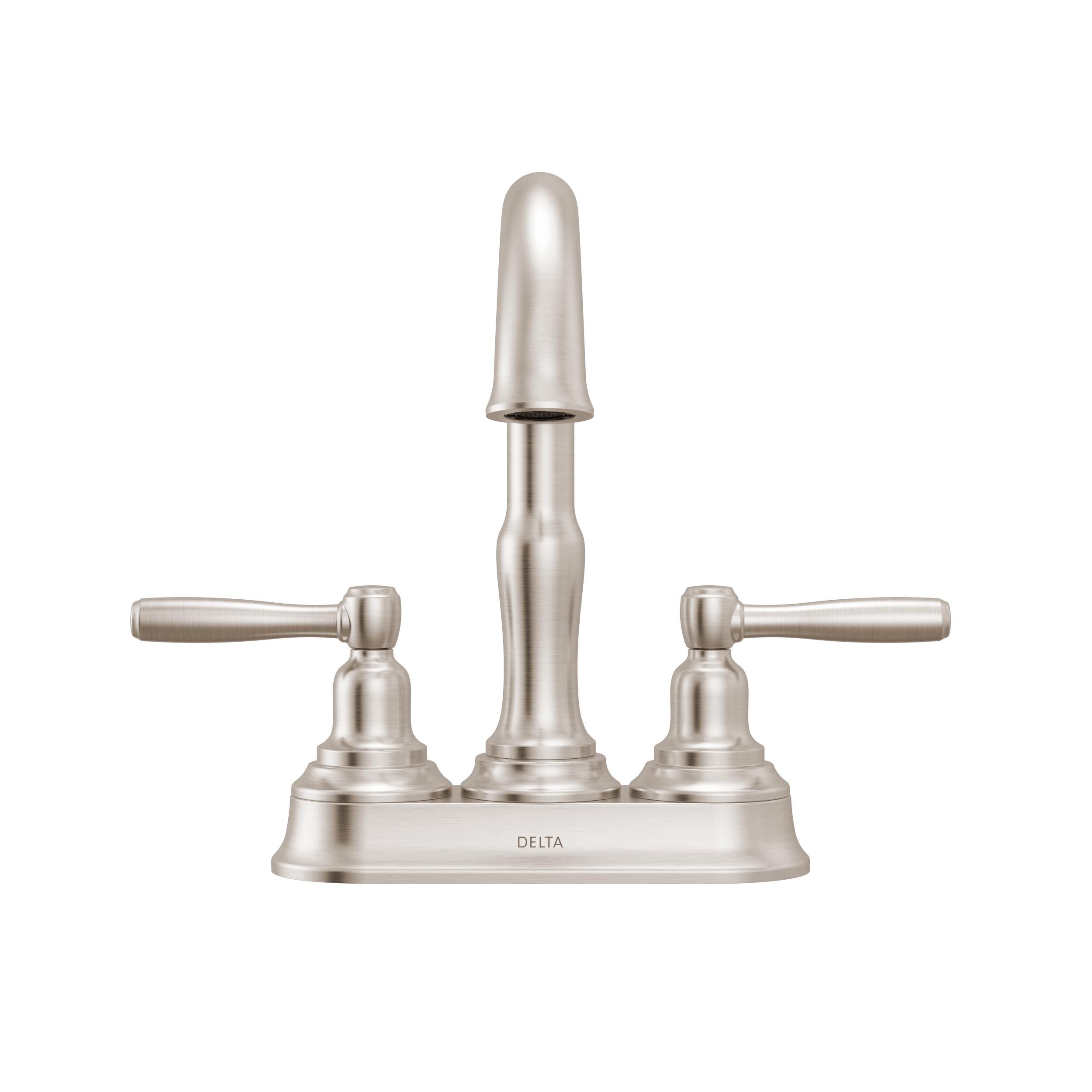 Two Handle Centerset Bathroom Faucet in Stainless 25985LF-SS