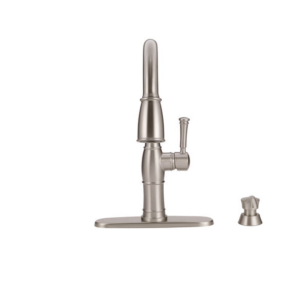 Single Handle Pull-Down Kitchen Faucet with Soap Dispenser and ShieldSpray&reg; Technology (Recertified)