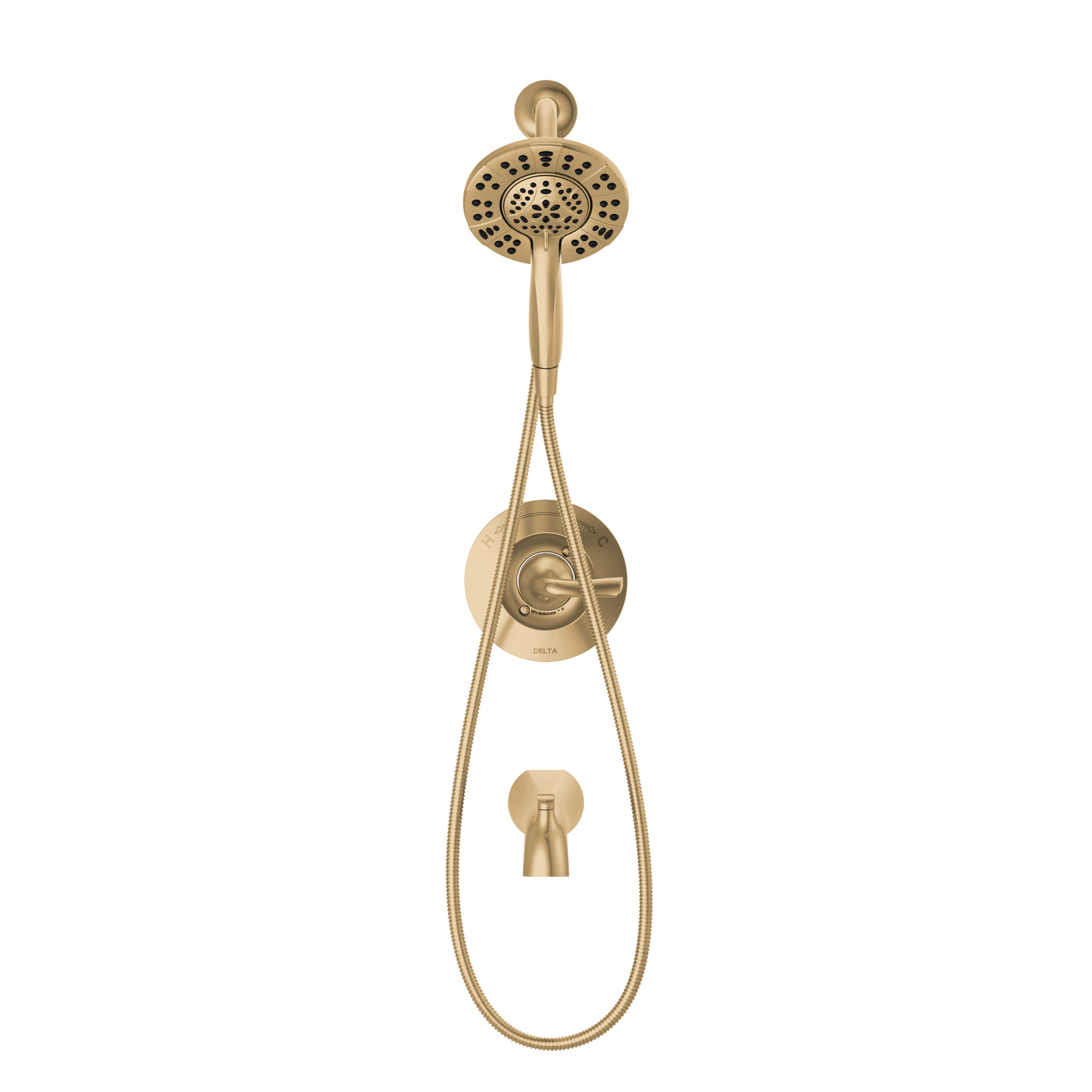 F・G・D ars10 Tub/Shower Rough & Trim 14S (Recertified) in Champagne Bronze
