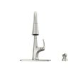 Single Handle Pull-Down Kitchen Faucet with Soap Dispenser and ShieldSpray Technology
