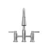 Two Handle Pull-Down Bridge Kitchen Faucet (Recertified)