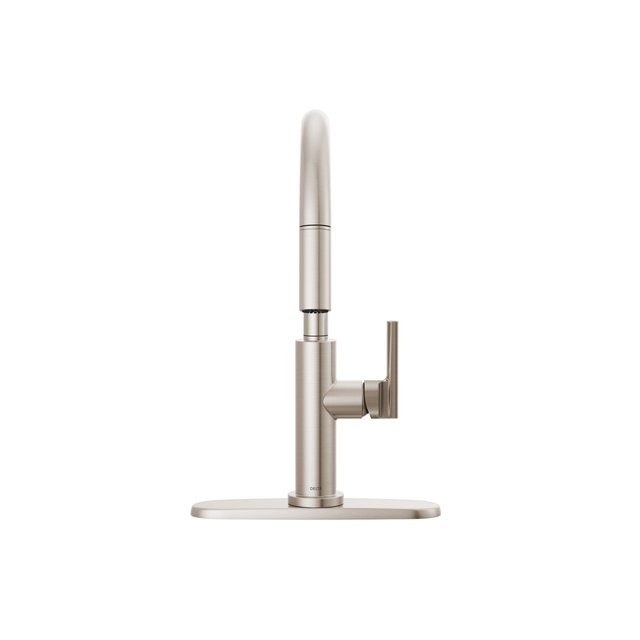 Single Handle Pull-Down Kitchen Faucet in Stainless 19737LF-SS