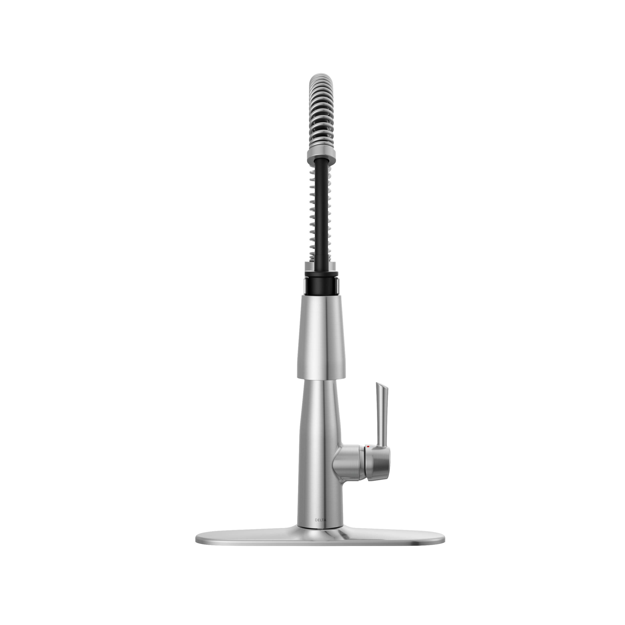 NTT αNX-DCL-S-3CS-S〈1〉 Single-Handle Pull-Down Spring Kitchen Faucet in Arctic Stainless