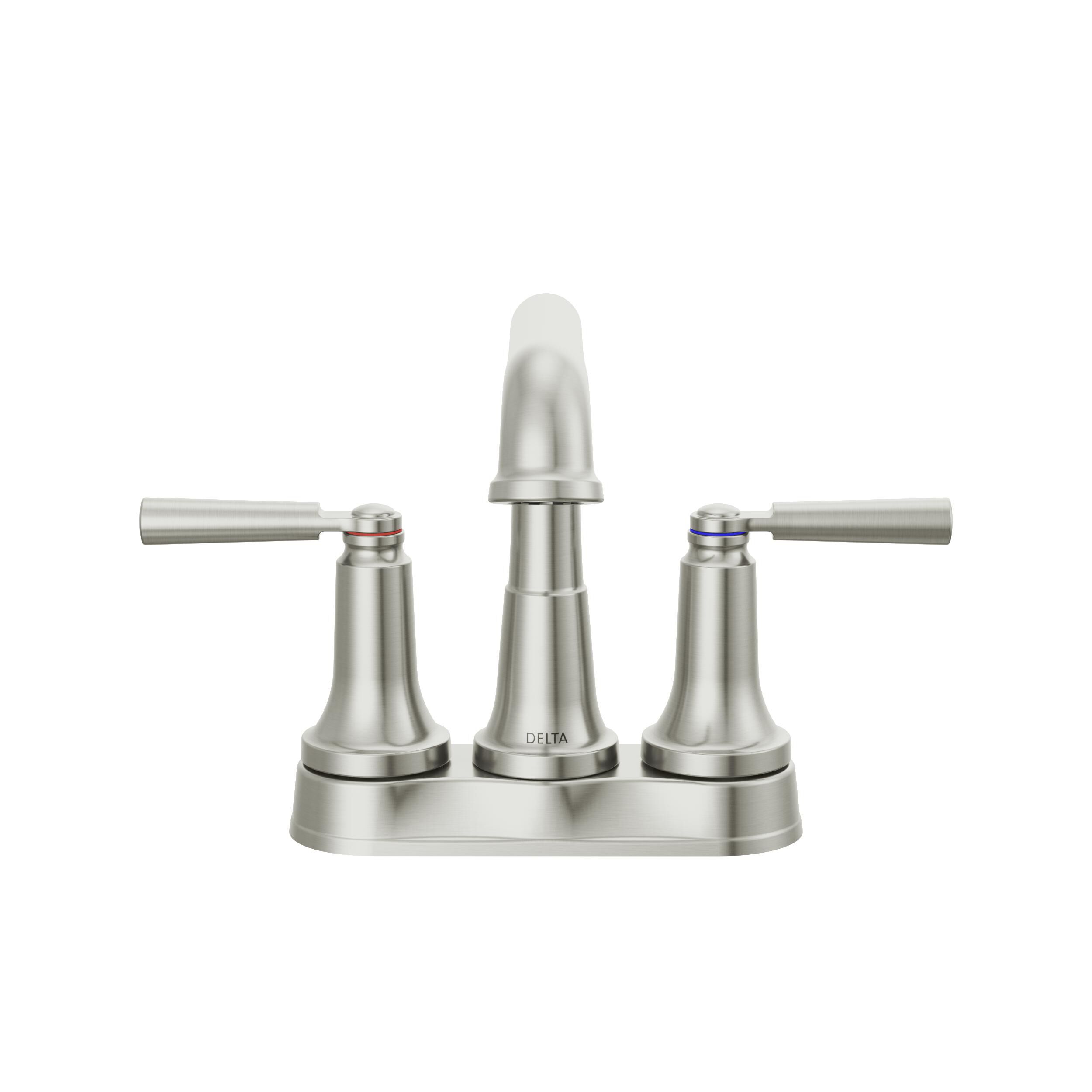 Two Handle Centerset Bathroom Faucet in Stainless 2536-SSMPU-DST