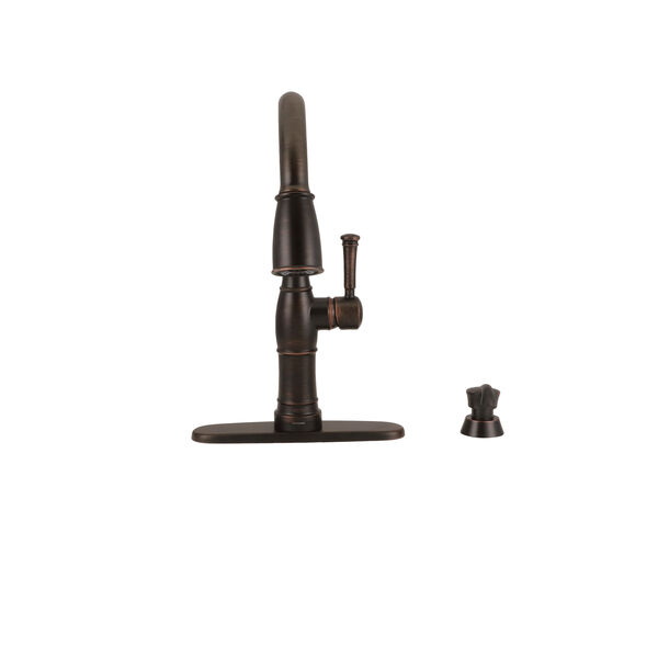 Single Handle Pull-Down Kitchen Faucet with Touch2O Technology and Soap Dispenser