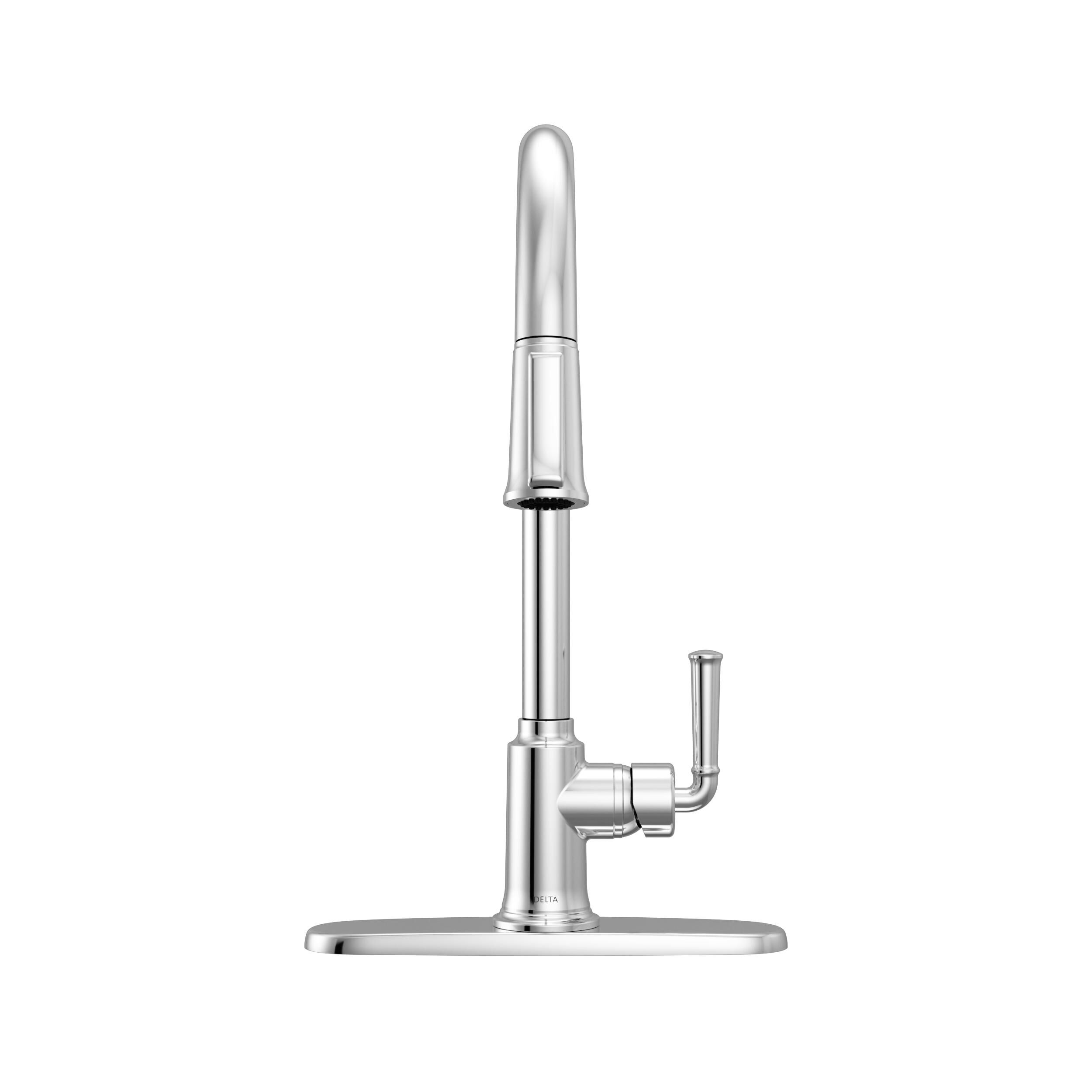 Single Handle Kitchen Pull-Down Faucet in Chrome 19850-DST | Delta