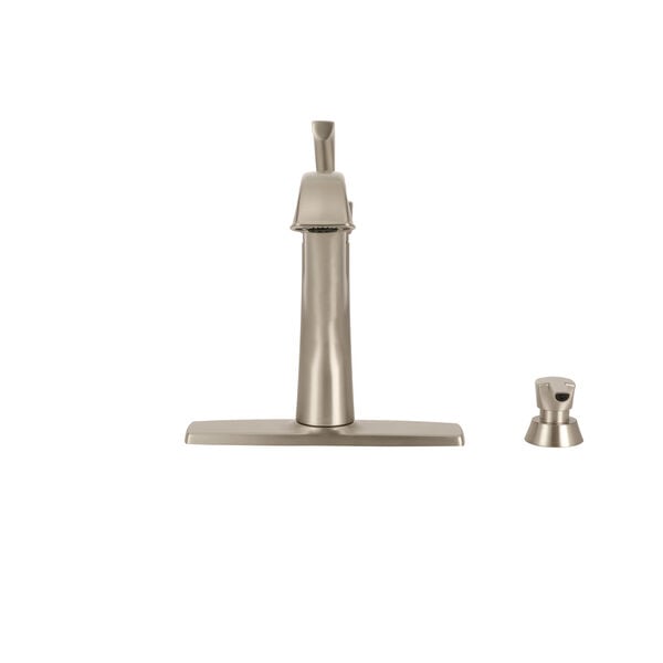 Single Handle Pull-Out Kitchen Faucet with Soap Dispenser