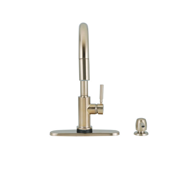 Single Handle Pull-Down Kitchen Faucet with Touch<sub>2</sub>O&reg; Technologyand Soap Dispenser (Recertified)