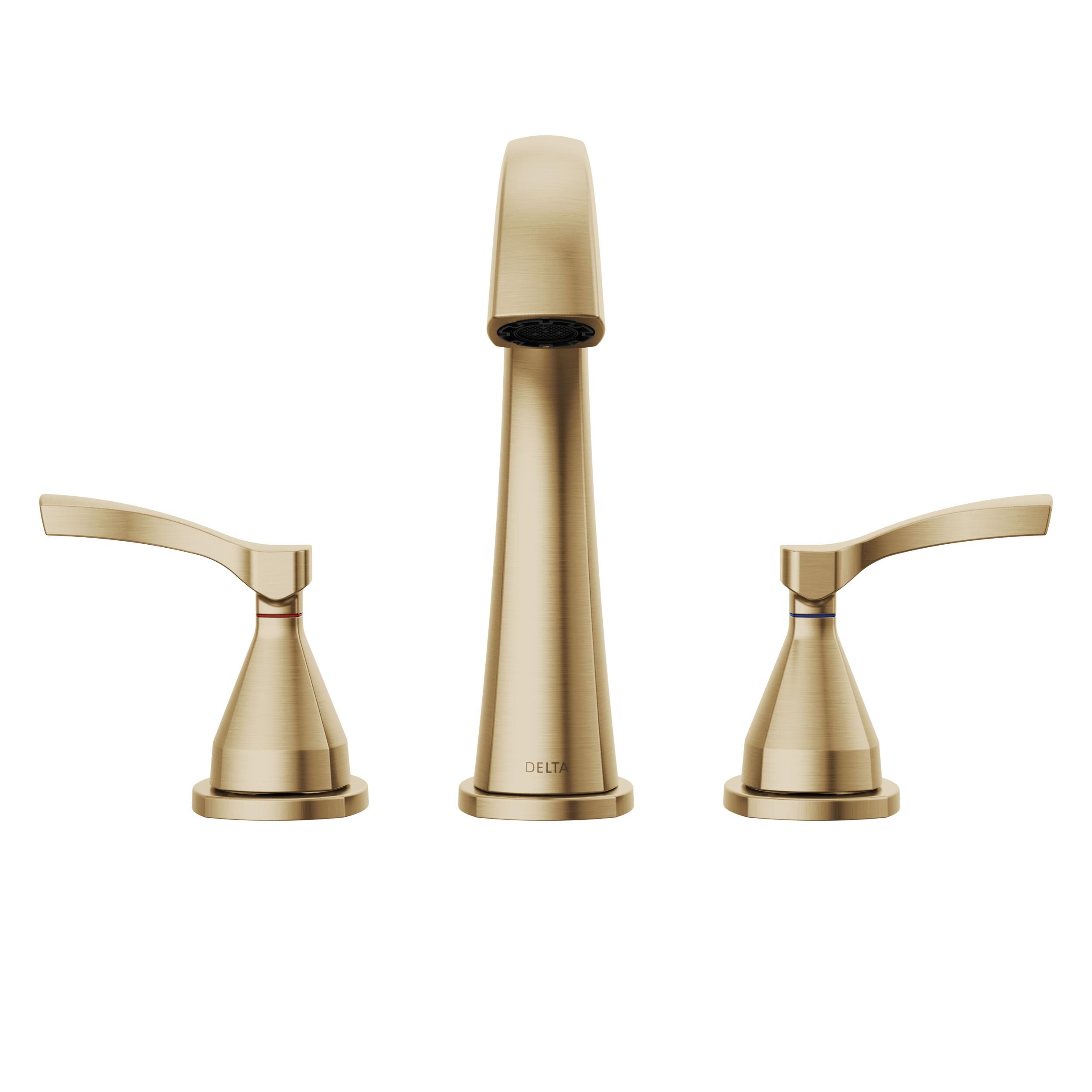 Two Handle Widespread Bathroom Faucet in Lumicoat® Champagne