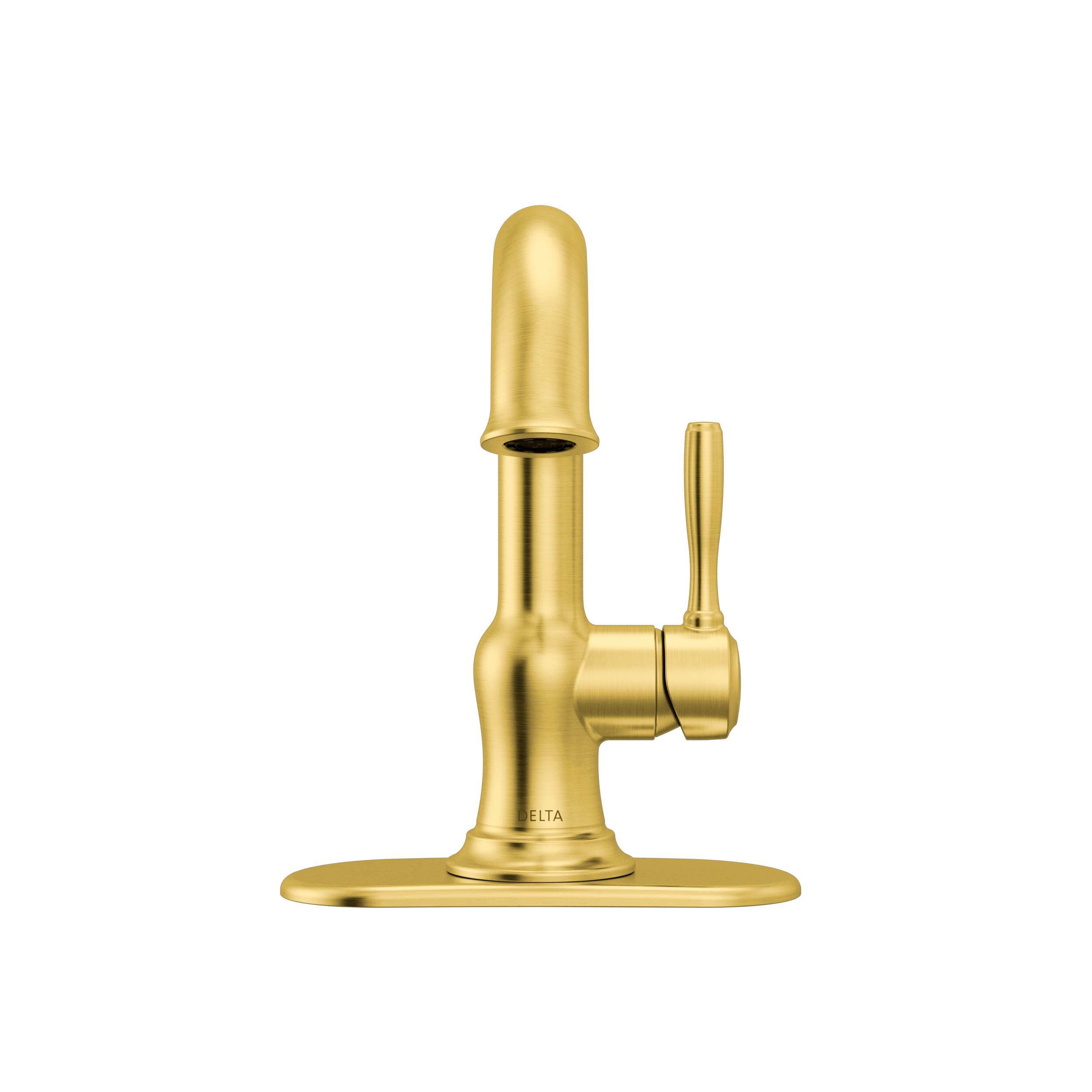 Single Handle Bathroom Faucet in Brushed Gold 15985LF-GB | Delta