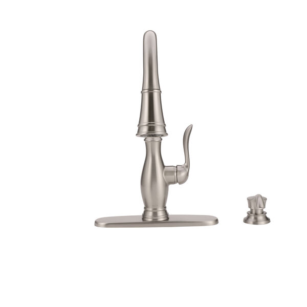 Single Handle Pull-Down Kitchen Faucet with Soap Dispenser and ShieldSpray (Recertified)