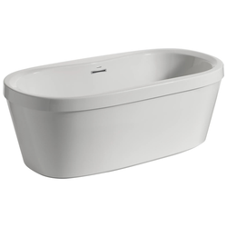 60" x 32" Freestanding Tub with Integrated Waste and Overflow