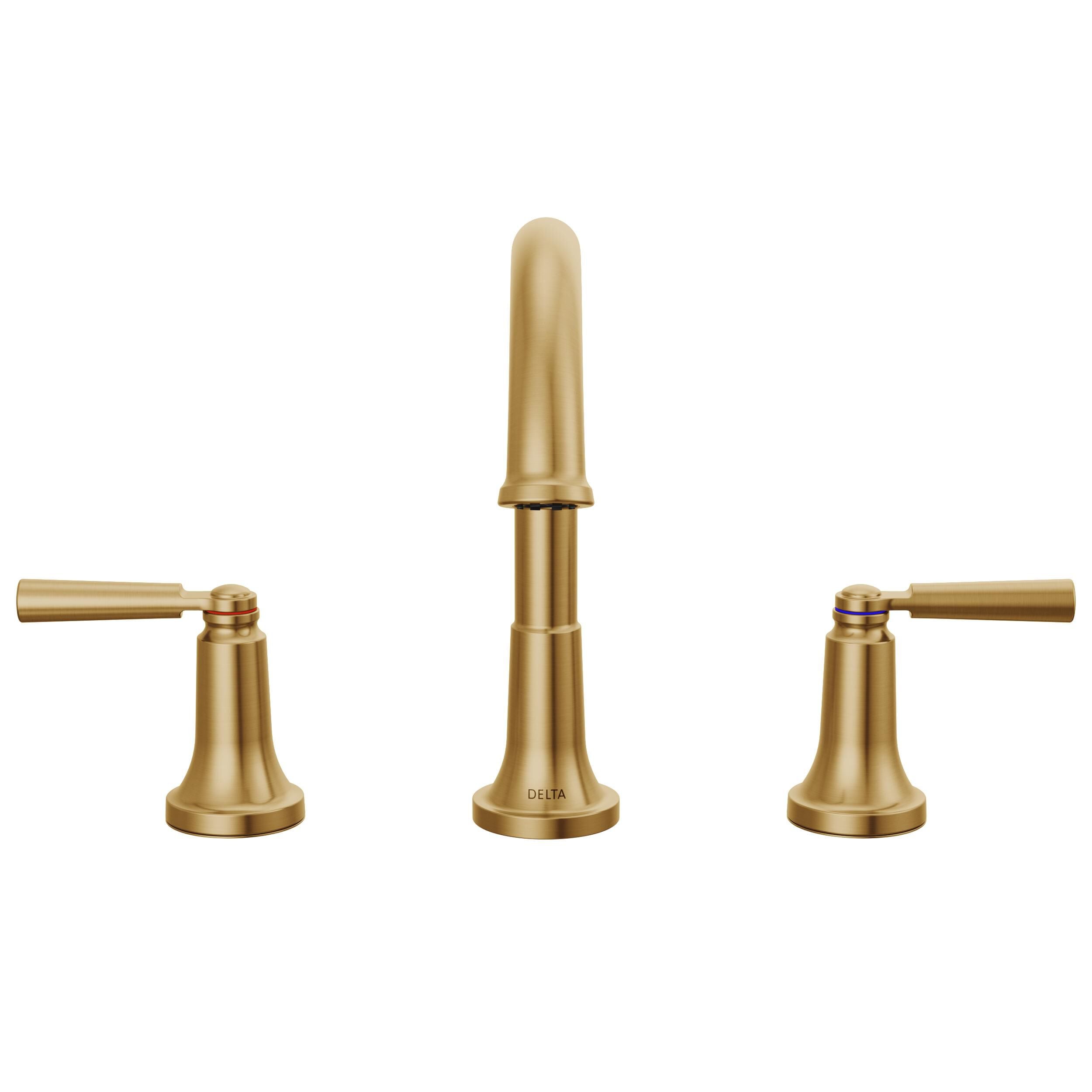 Two Handle Widespread Bathroom Faucet in Champagne Bronze 3535
