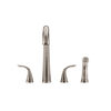 Two Handle Widespread Kitchen Faucet with Spray