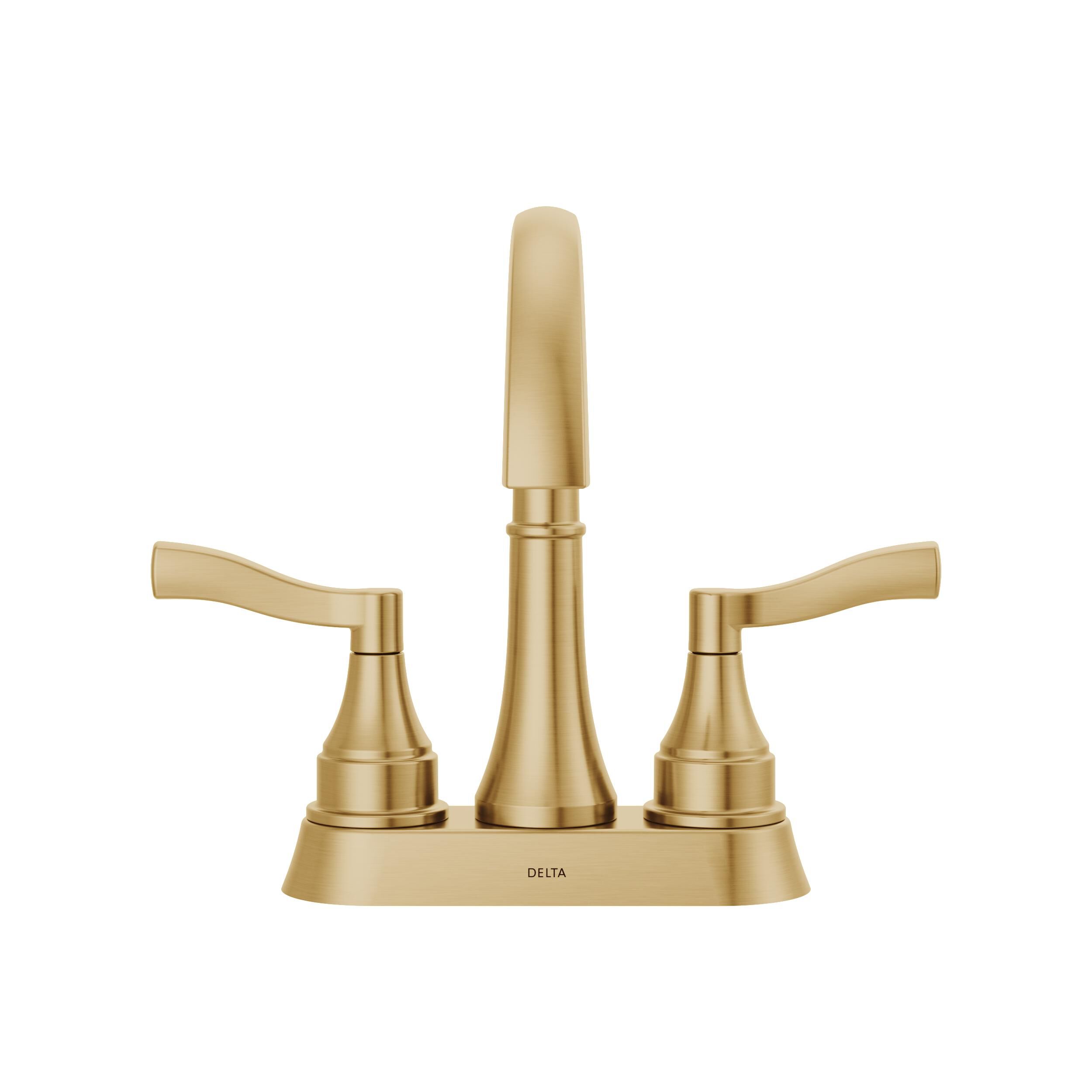 Two Handle Centerset Bathroom Faucet in Champagne Bronze 25822LF