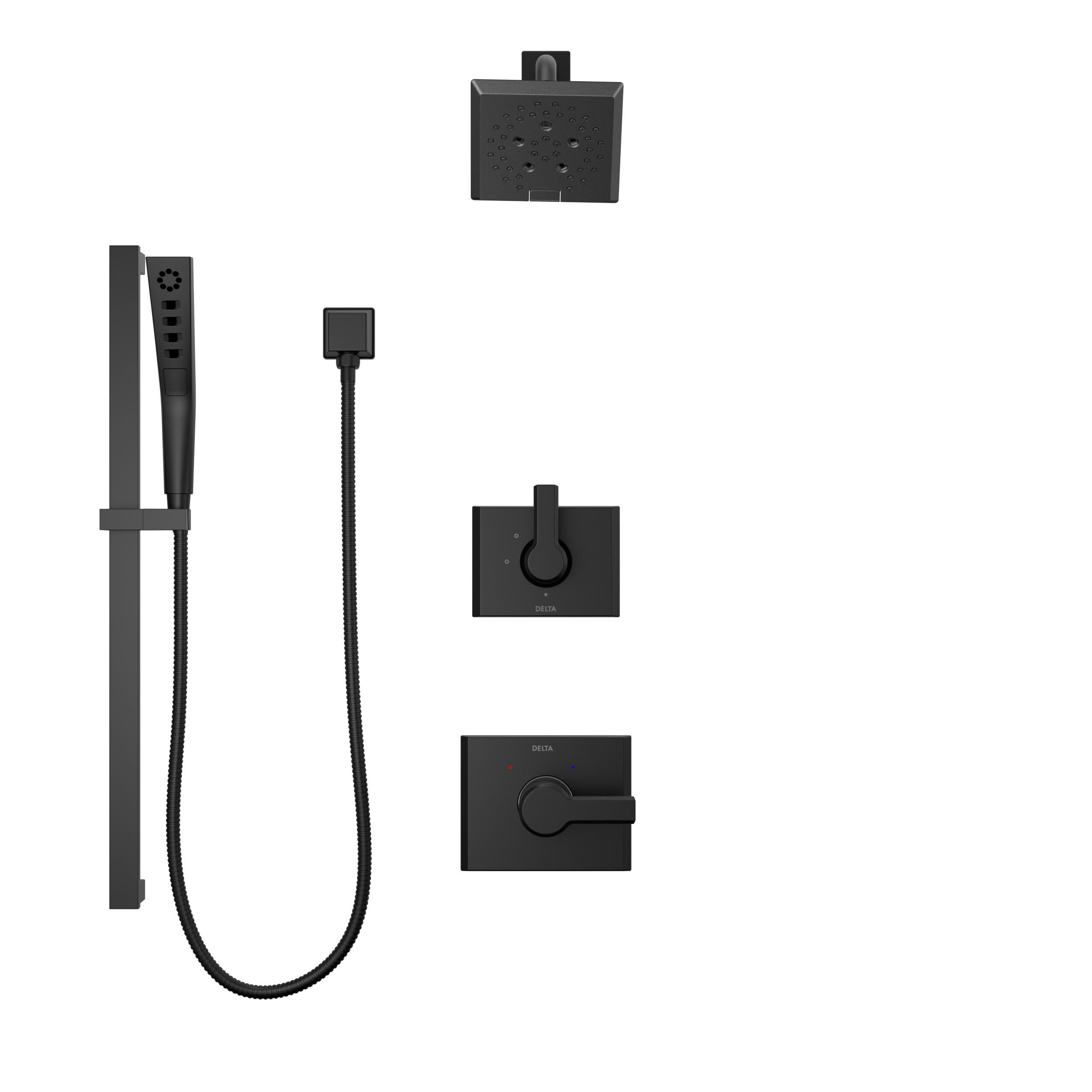 3-Setting Custom Shower Bundle in Matte Black FVS6-PV211-BL