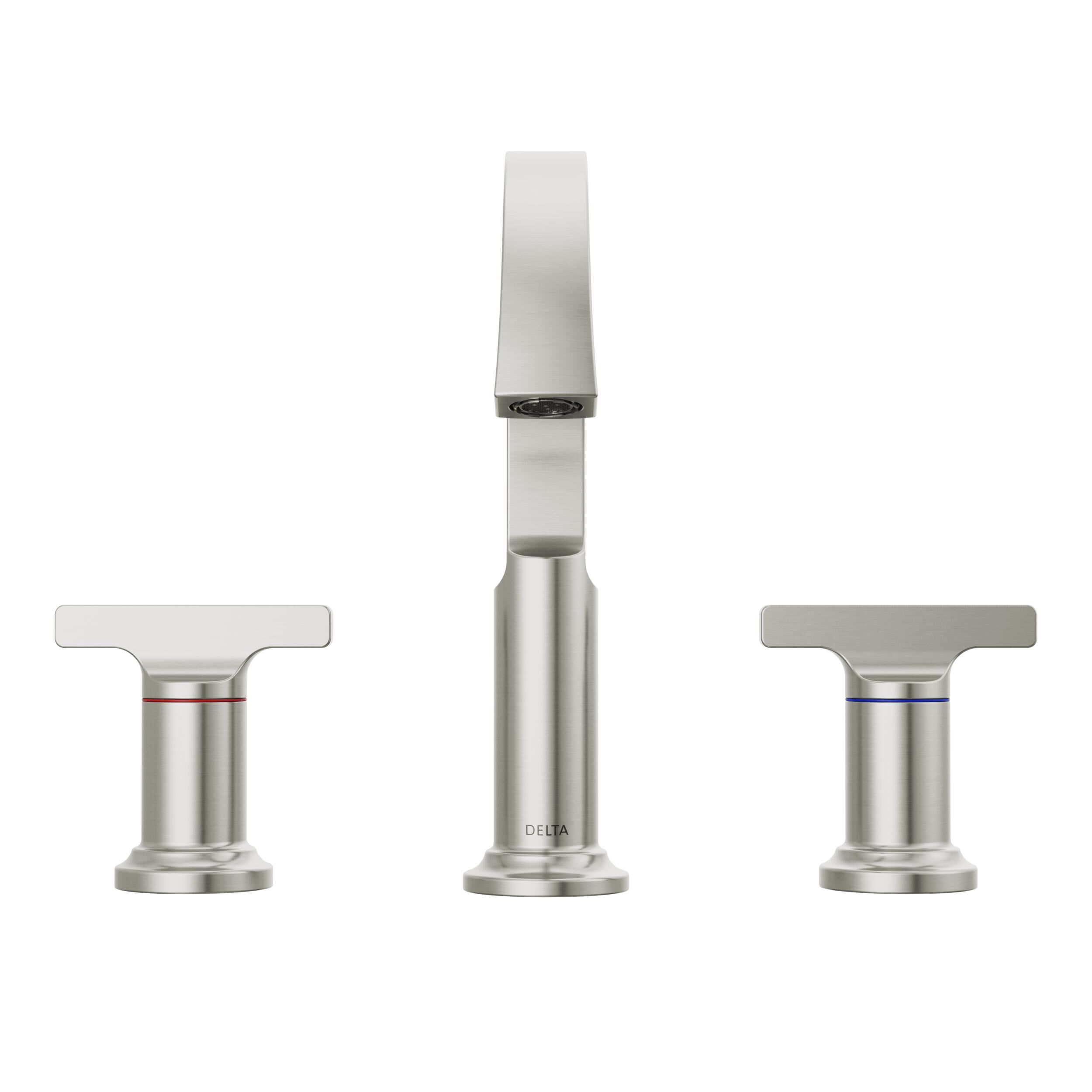 Two Handle Widespread Bathroom Faucet in Lumicoat® Stainless