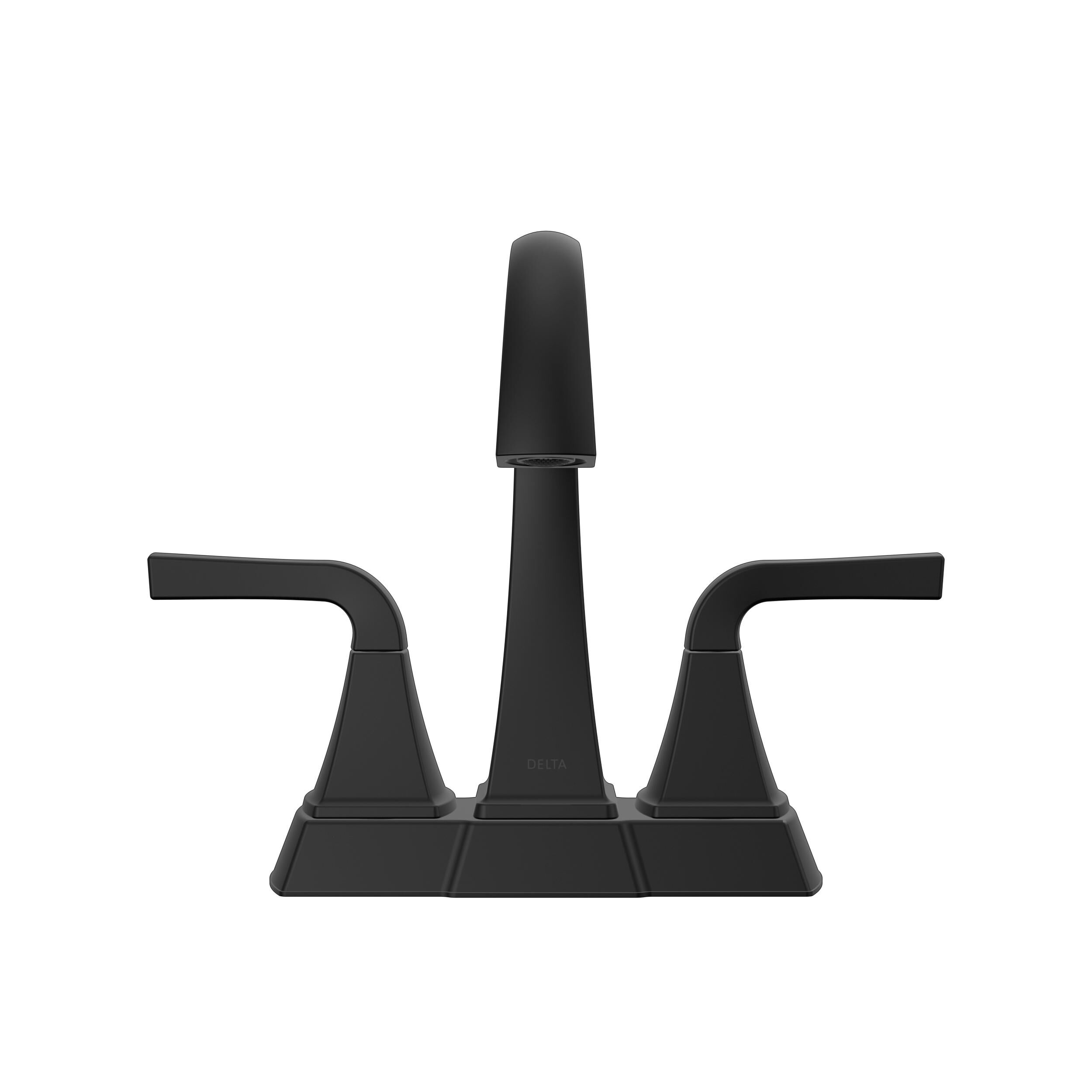 Two Handle Centerset Bathroom Faucet in Matte Black 25854LF-BL