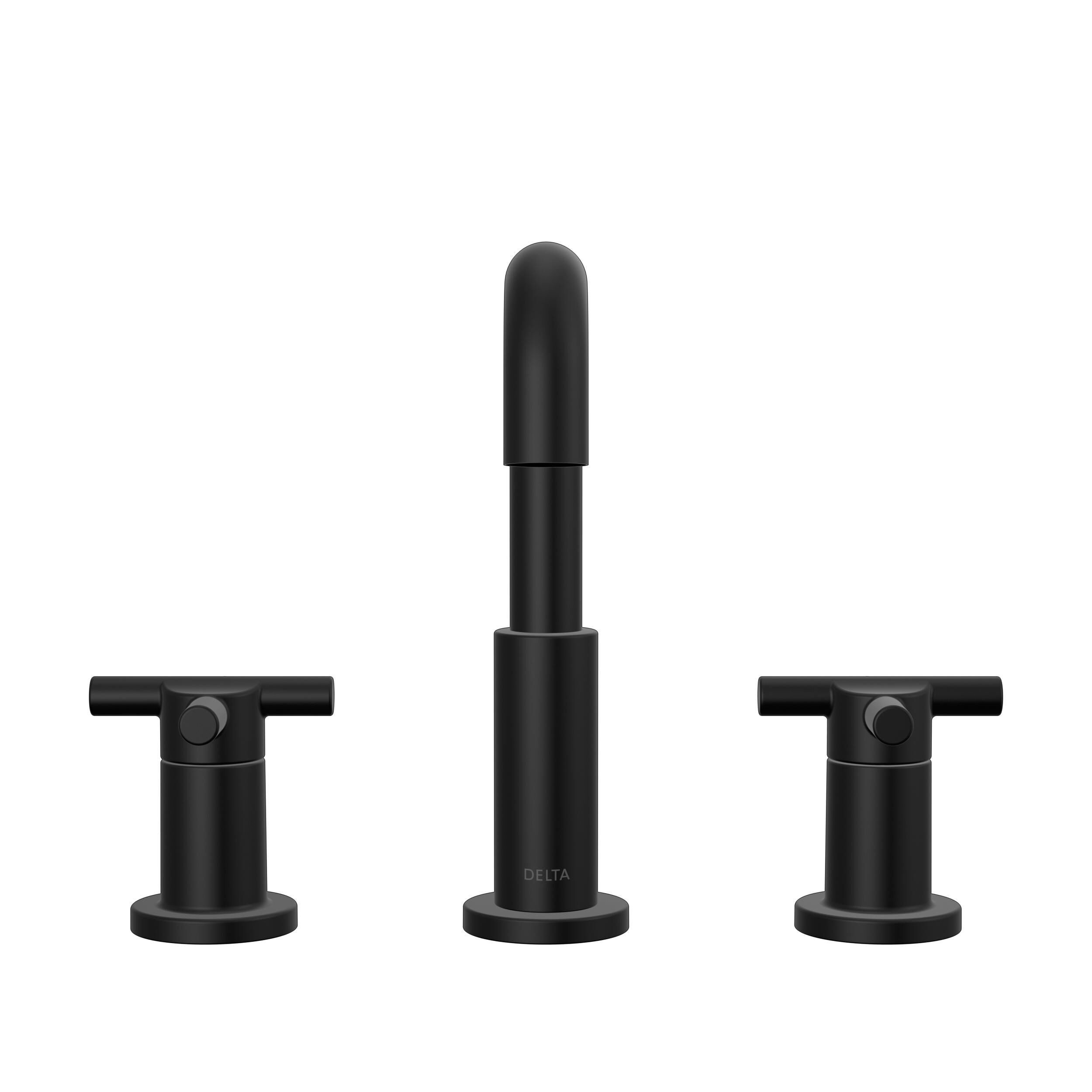 Two Handle Widespread Bathroom Faucet in Matte Black 35894LF-BL