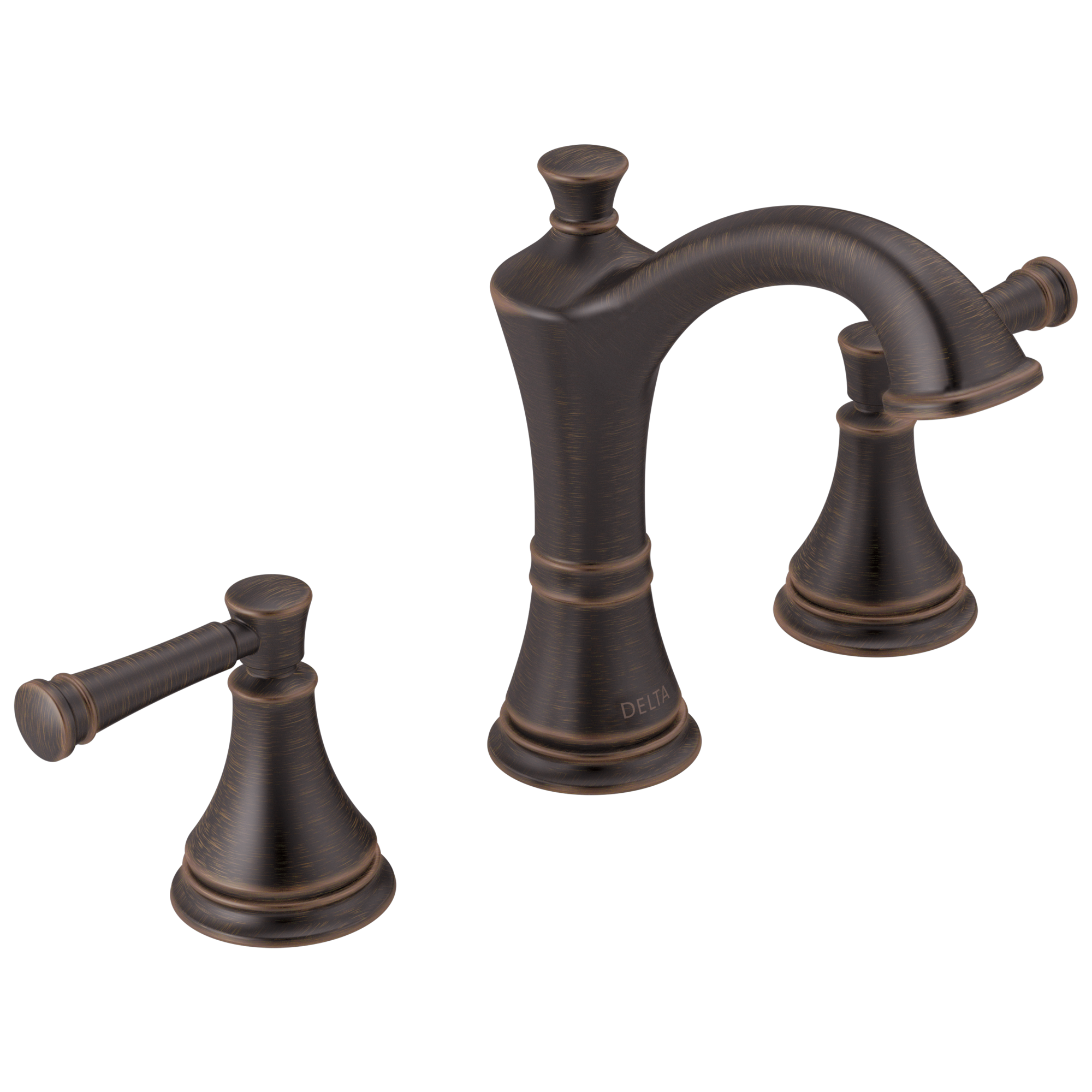 Venetian Bronze 35777LF-RB Delta Faucet Mylan 2-Handle Widespread Bathroom Faucet with Drain Assembly and Worry-Free Drain Catch