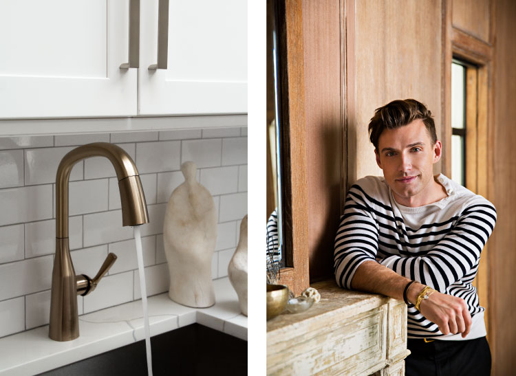 Jeremiah Brent standing near a mantle