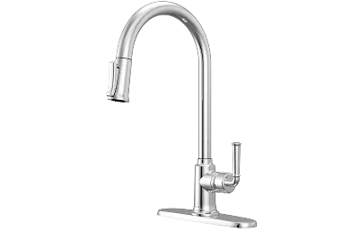 Delta Tolmac Single Handle Pull-Down Faucet in Chrome