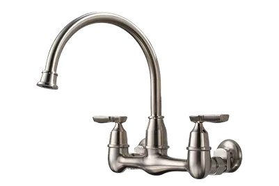 Delta Corin Two Handle Wall Mounted Kitchen Faucet in Stainless.